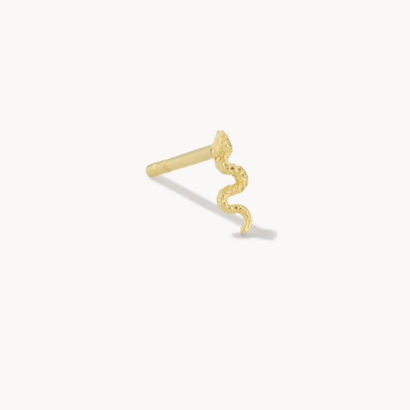 NWT Kendra Scott 18k gold vermeil mini snake serpent single stud earring - Picture 1 of 3